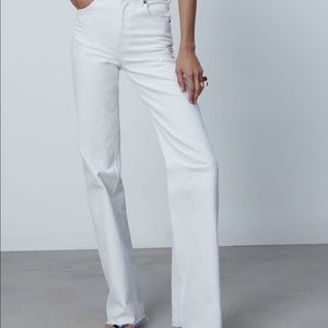 Brand new, Zara white wide leg full length jeans
